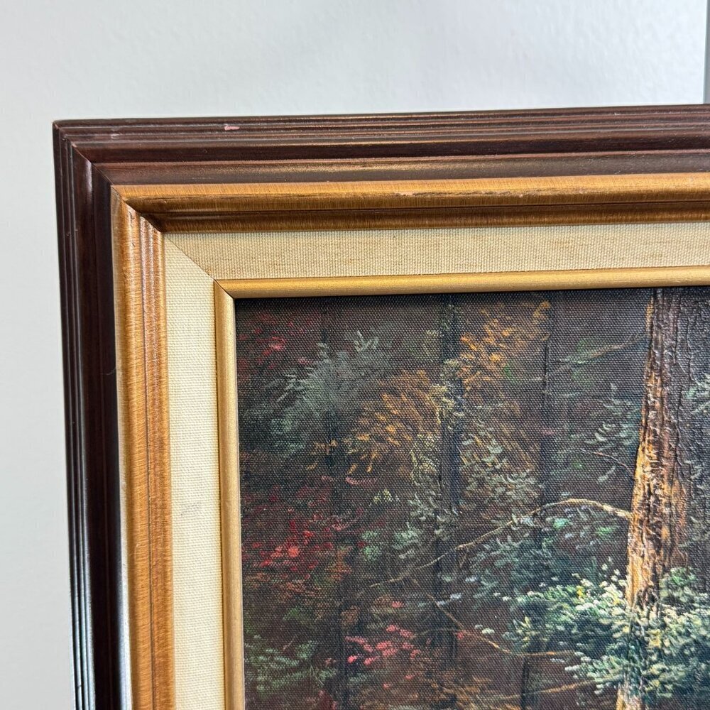 Acrylic Painting Inspired by Thomas Kinkade's The Autumn Gate Canvas 28" x 24" - Picture 13 of 16